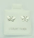 Sterling Silver Butterfly Stud Earrings Petite -Mi