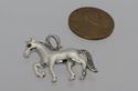 Horse Pendant Marcasite .925 Sterling Silver 22mm