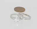 Sterling Silver Engagement Ring & Wedding Band Cub