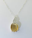 Sterling Silver Genuine Citrine with White Topaz N