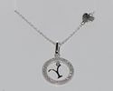 Sterling Silver Floating Letter Y CZ Circle Initia