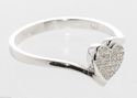 Diamond Heart Ring .10ct Sterling Silver Heart Mic