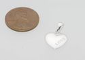 Heart Pendant Love Stamped Design .925 Sterling Si