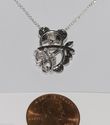 925 Sterling Silver Diamond Koala Bear Pendant Nec