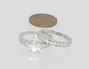 Sterling Silver Engagement Ring & Wedding Band Cub