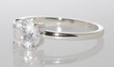 Sterling Silver Engagement Ring 7mm Solitaire Roun