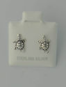 Turtle Stud Earrings Petite 925 Sterling Silver 9m