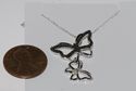 Diamond Butterfly Necklace .05 TCW Sterling Silver