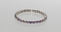 Sterling Silver Amethyst CZ Cubic Zirconia Stackab