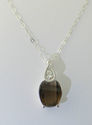 .925 Sterling Silver Smoky Topaz & White Topaz Gem