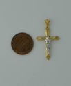 925 Sterling Silver Jesus Crucifix Two Tone Pendan