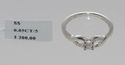 .925 Sterling Silver Diamond Solitaire Ring - .05c