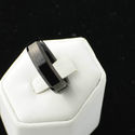 6mm Band Tungsten Carbide Flat High Polish Black E