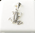 Marcasite Frog Pendant .925 Sterling Silver 24mm