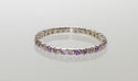 Sterling Silver Amethyst CZ Cubic Zirconia Stackab