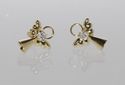 Angel Stud Earrings 10k Yellow Gold - Screw Backs