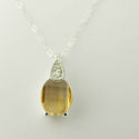 Sterling Silver Genuine Citrine with White Topaz N