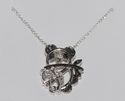 925 Sterling Silver Diamond Koala Bear Pendant Nec