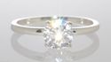 Sterling Silver Engagement Ring 7mm Solitaire Roun