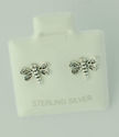 Dragonfly Earrings .925 Sterling Silver Studs 7mm 