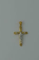 925 Sterling Silver Jesus Crucifix Two Tone Pendan