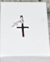 .925 Sterling Silver Cross Pendant with Dangling F