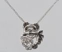 925 Sterling Silver Diamond Koala Bear Pendant Nec