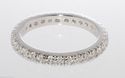 Ladies Eternity Band Sterling Silver Ring 3mm Cubi