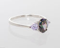 Mystic Topaz Ring Sterling Silver Cubic Zirconia O