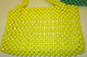 Vintage 1960s Plastic Beaded Purse LOT od 2 Retro 