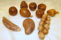 Vintage 10 PC Wood Faux Artificial Fake Fruit Monk