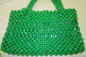 Vintage 1960s Plastic Beaded Purse LOT od 2 Retro 