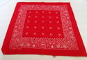 Vintage Red Cotton Bandana Handkerchief Paisley & 