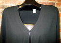 Liz Claiborne XL True Black One Button Front Cardi