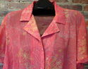 Plus Size 1X Soft Polyester Print Shirt/Blouse Sag