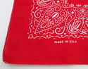 Vintage Red Cotton Bandana Handkerchief Paisley & 