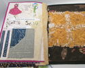 Mixed Media Fabric Art Collage Book "Imagine" Embe