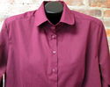 Riders by Lee Womens Maroon Button Front Shirt Sz 