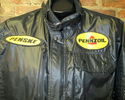 Vintage Racer Jacket L Black Bomber Coat Penzoil P