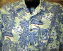 Mens L Hawaiian Shirt Rayon Short Sleeve Cruise Re