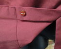 Riders by Lee Womens Maroon Button Front Shirt Sz 