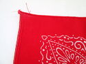 Vintage Red Cotton Bandana Handkerchief Paisley & 