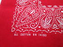 Vintage Red Cotton Bandana Handkerchief Paisley & 