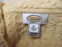 Talbots Cable Knit Yellow Sweater XL Cotton Blend 