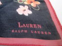 Ralph Lauren Signed Sheer Silk Scarf Black & Pink 