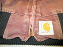 Mens Carhartt Mechanics Coat Lined Jacket Worn & F