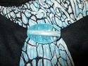  Zoey Beth Plus Sz 2X Top w/Aqua Bead Black Pleate