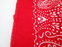 Vintage Red Cotton Bandana Handkerchief Paisley & 