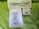 Womens Coldwater Creek Lime Green Silk Jacket Sz M