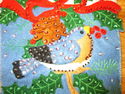 Holiday Birds Christmas Stocking Felt Applique Bea